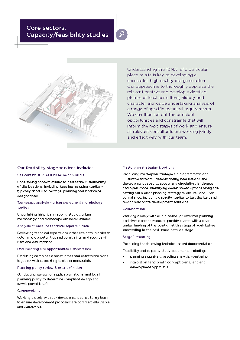 Capacity/feasibility studies