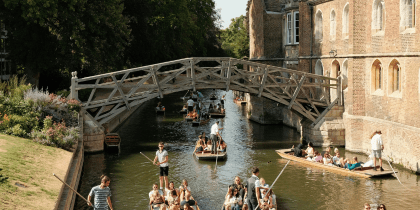 Narrow river in Cambridge