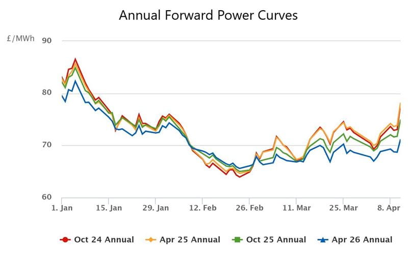 Annual Forward Power Curves