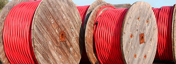Red Cables on a barrel