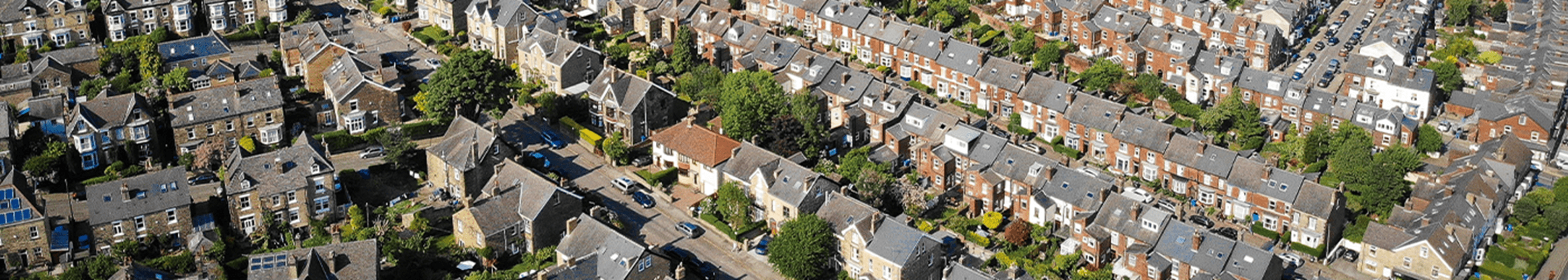 Birds eye view of  large neighbourhood