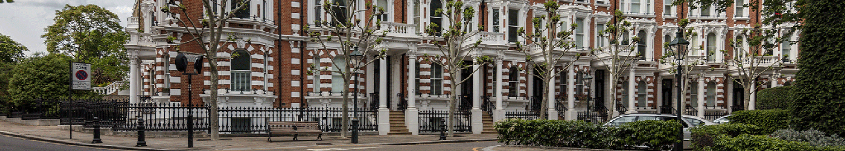 Row of houses in South Kensington