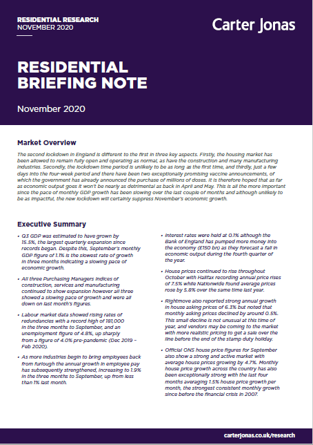 Residential Briefing Note - November 2020