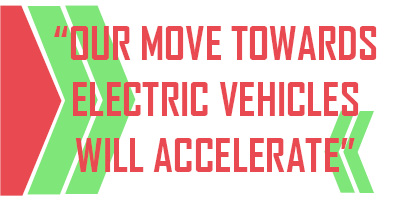 QUOTE: our move towards electric vehicles will accelerate.