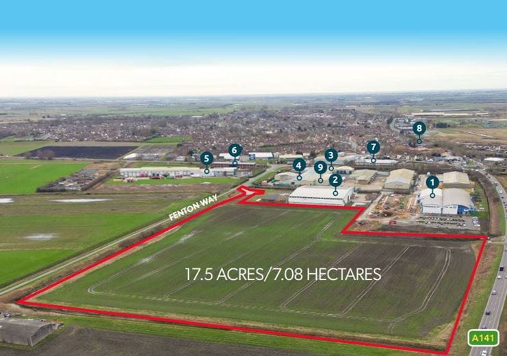 17.5 acres , Commercial Development Land , Fenton Way  PE16 - Available