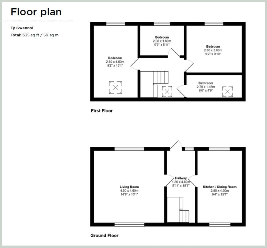 Floorplan Ty Gwennol
