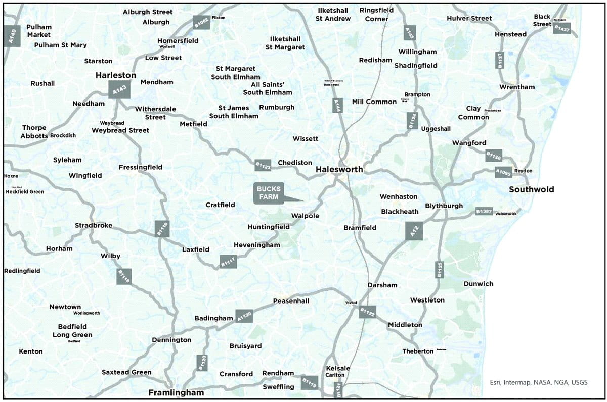 43.2 acres Land, Cookley, Halesworth IP19 - Available