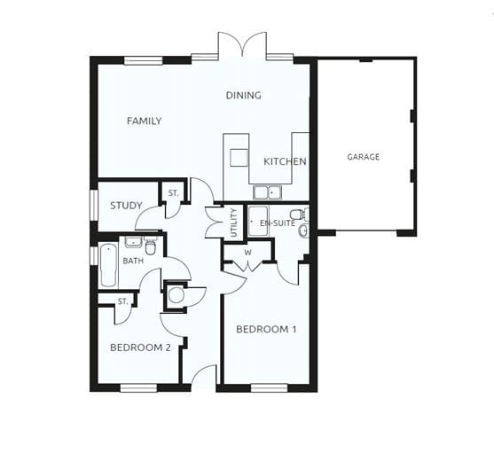 2 bedroom bungalow, Levington Lane, Bucklesham IP10 - Sold STC