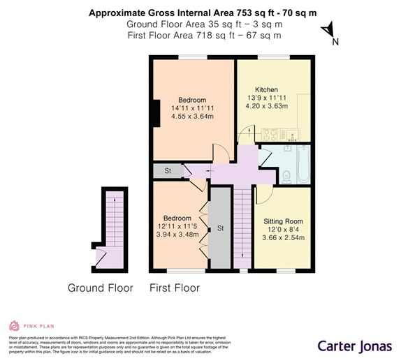 2 bedroom maisonette, West End, Witney OX28 - Available