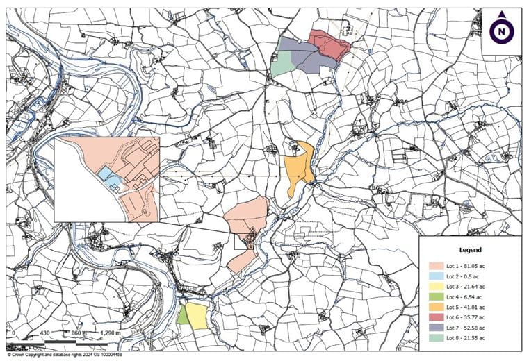 35.8 acres Land, Lot 6: Land To The North Of Lower Kingdon, Bideford EX39 - Sold STC