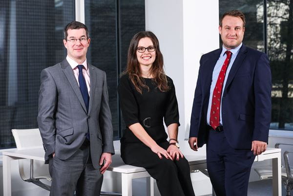 Carter Jonas, new joiners in Valuation team. Left to right: Barry Rea, Lucy-Anne Johnson and Michael Henretty