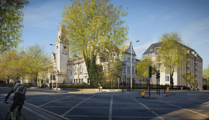 CGI illustration of Surrey Hall building in Kingston