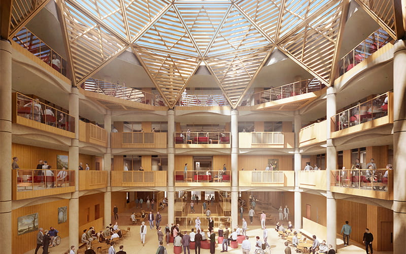 CGI of Oxford University assembly hall